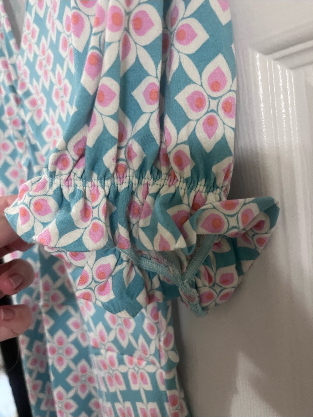 Boden Blue and Pink Floral-Patterned Dress - Picture 8 of 8